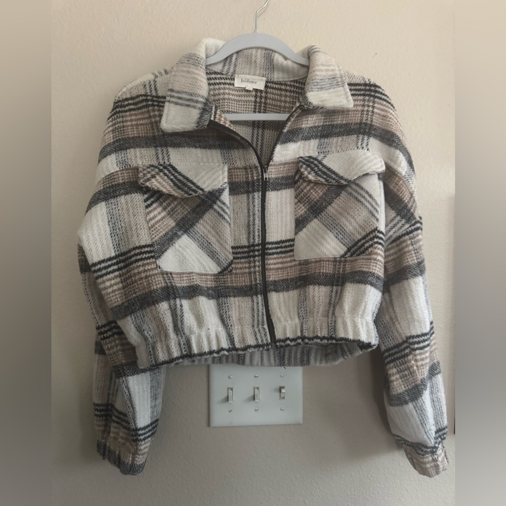 Plaid Cropped Jacket